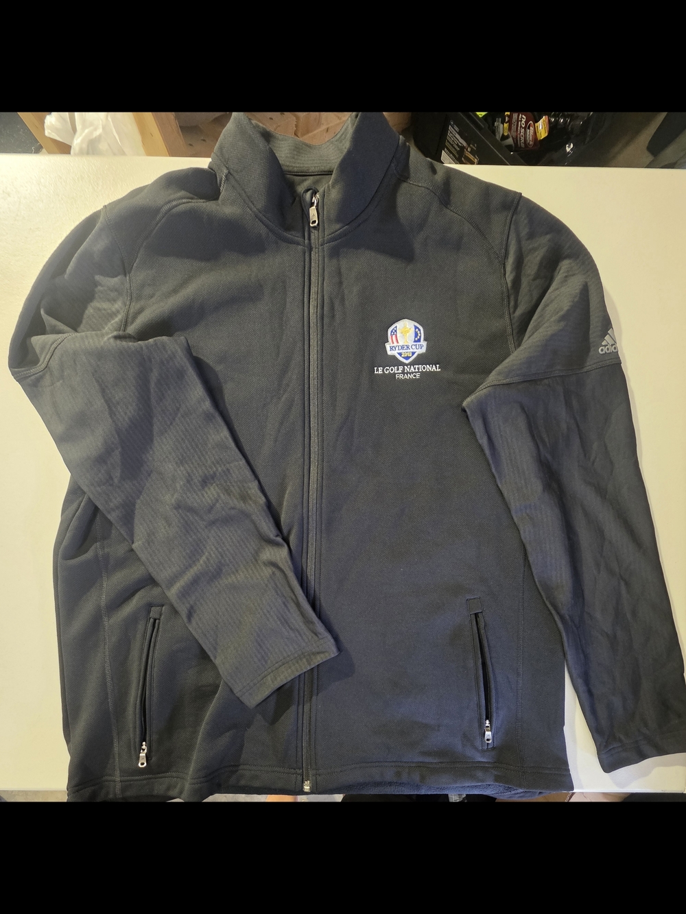 Adidas Climawarm Ryder Cup 2013 Le Golf National Full Zip Jacket Mens XL Black
